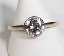 antique diamond engagement ring 1.5 carat. Nobel jewelry store, Santa Monica.